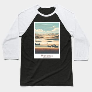 Majestic Mongolia - Monglian Steppe Baseball T-Shirt